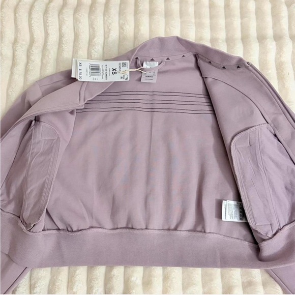 adidas Women's Light Purple Bomber Jacket - Picture 3 of 5